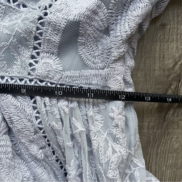 Free People Mountain Laurel Lace Crochet Dress Morning Mist - Picture 8 of 12